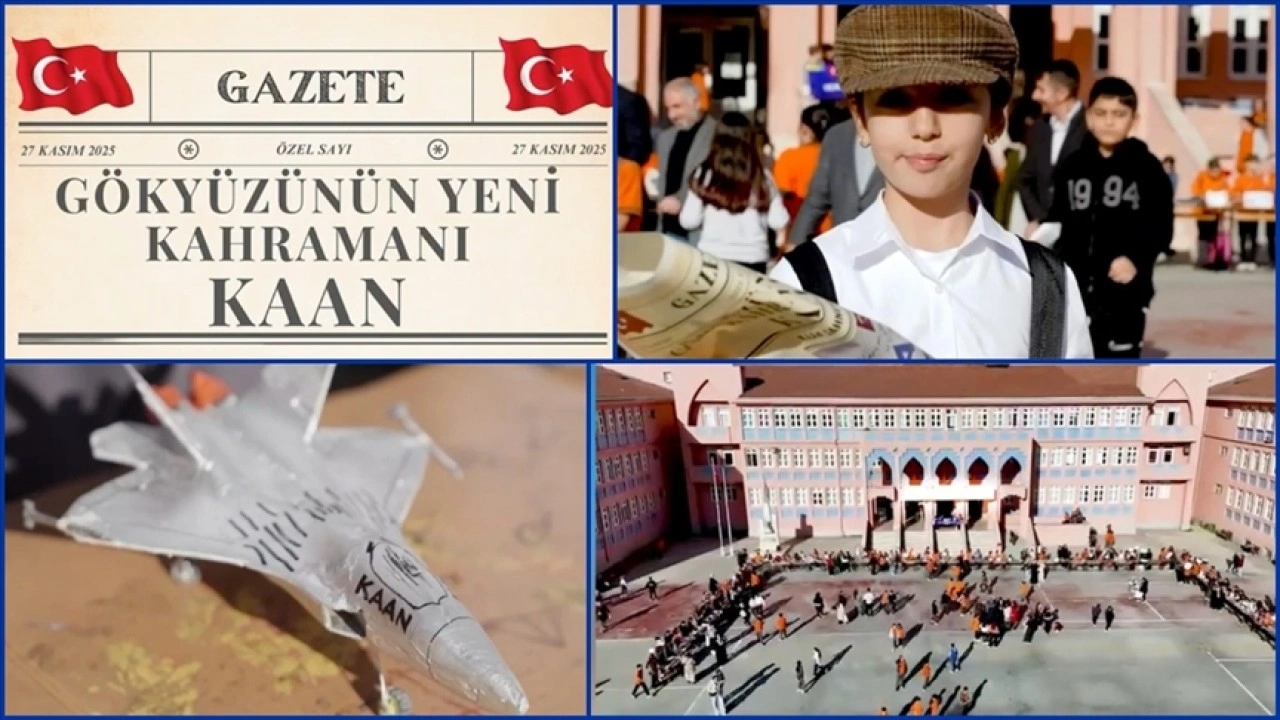 Tekirdağ'da ortaokul &ouml;ğrencileri milli muharip u&ccedil;ak KAAN i&ccedil;in klip hazırladı