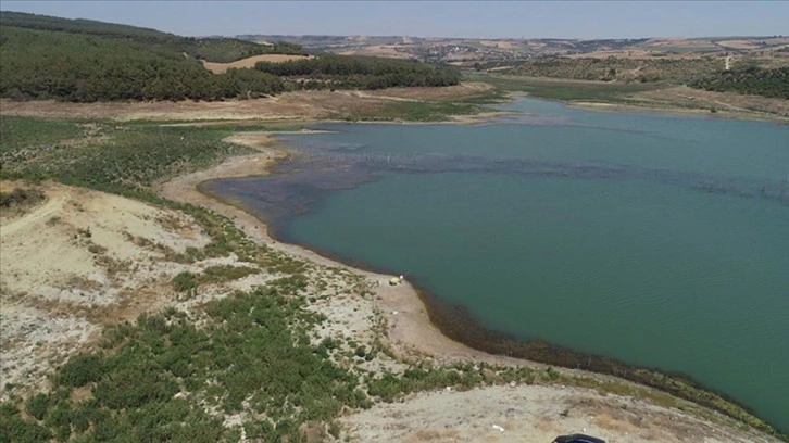 Tekirdağ'daki Yazır Barajı'nın su seviyesi kuraklık nedeniyle yüzde 15'e düştü
