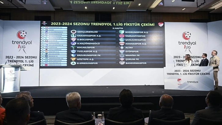 1. Lig'de 2023-2024 sezonunun fikstür çekimi yapıldı