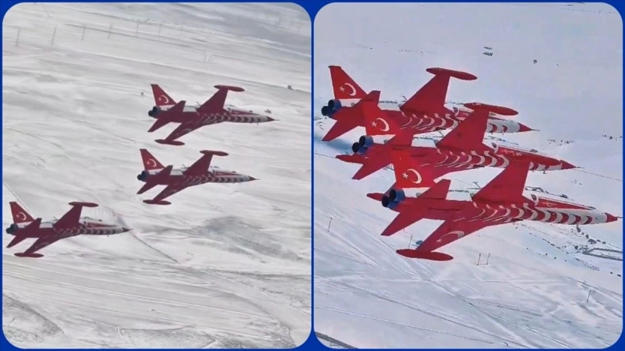 T&uuml;rk Yıldızları eğitim u&ccedil;uşlarından g&ouml;r&uuml;nt&uuml; paylaştı