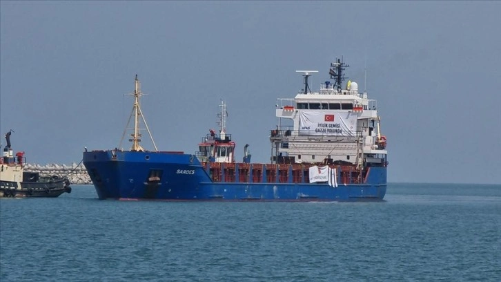 Türkiye'nin Gazze için hazırladığı 8'inci yardım gemisi El-Ariş limanına ulaştı