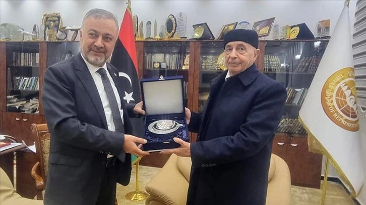Türkiye'nin Trablus Büyükelçisi Yılmaz, Libya Meclis Başkanı Salih ile görüştü