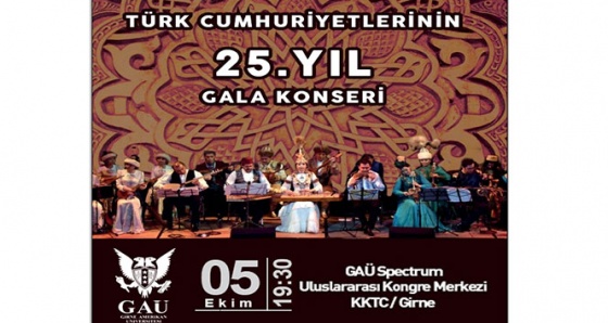 TÜRKSOY 25’inci Yıl Gala Konseri 5 Ekim’de GAÜ’de sahne alıyor