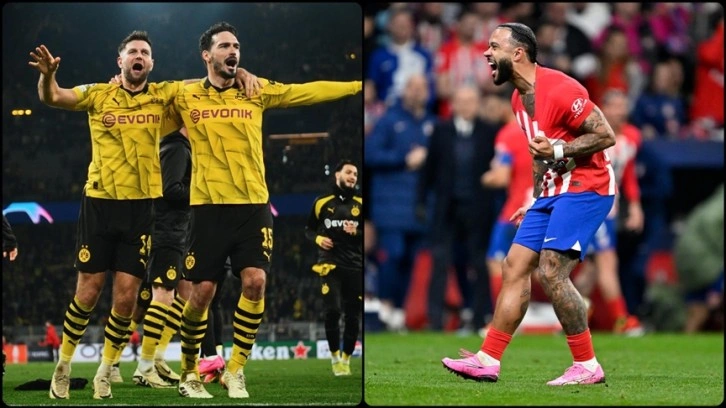 UEFA Şampiyonlar Ligi'nde Atletico Madrid ve Borussia Dortmund, çeyrek finale yükseldi