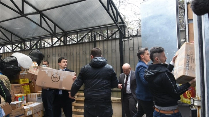 Ukrayna için toplanan yardım malzemeleri Ankara’dan yola çıktı