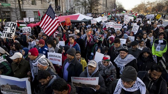 Washington'da Kudüs protestosu