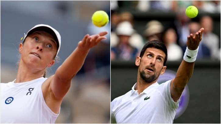 Wimbledon'da Swiatek ve Djokovic 2. tura yükseldi