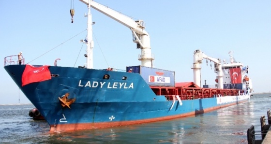 Yardım gemisi 'Lady Leyla' yola çıktı