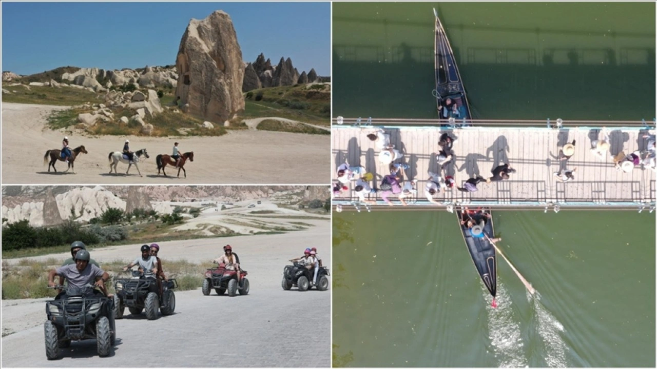 Yerli turistler Kurban Bayramı tatilinde Kapadokya'daki turizm merkezlerini doldurdu