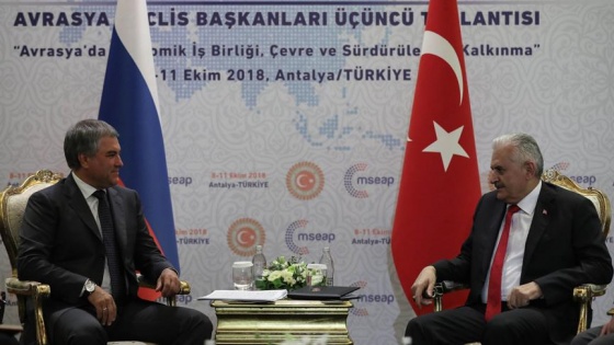 Yıldırım, Rusya Devlet Duması Başkanı Volodin ile görüştü