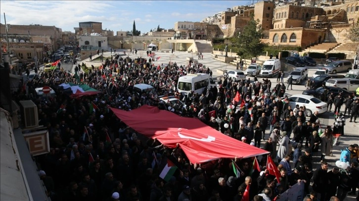 Zonguldak, Bolu ve Mardin'de teröre tepki, Gazze'ye destek yürüyüşleri