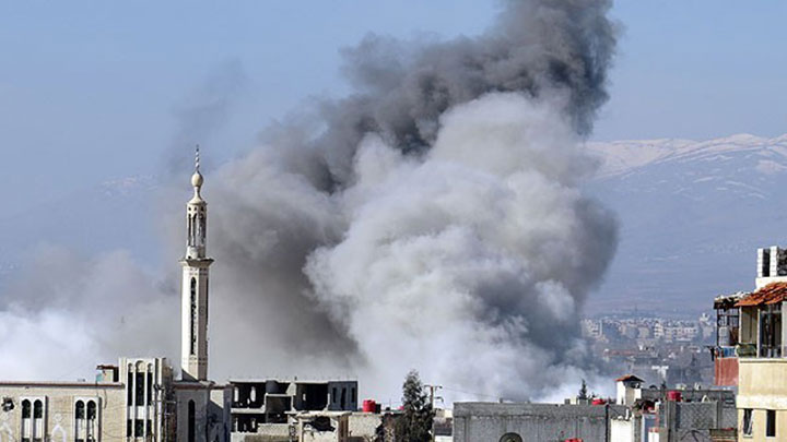 Esad'ın savaş uçakları bu sefer de Başkent Şam'ı Vakum Bombası ile vurdu