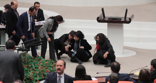 HDP milletvekilleri Meclis'te oturma eylemi başlattı