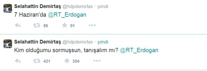 Demirtaş, "Twitter'ın Paralel trolleri" gibi Erdoğan’a laf yetiştirdi