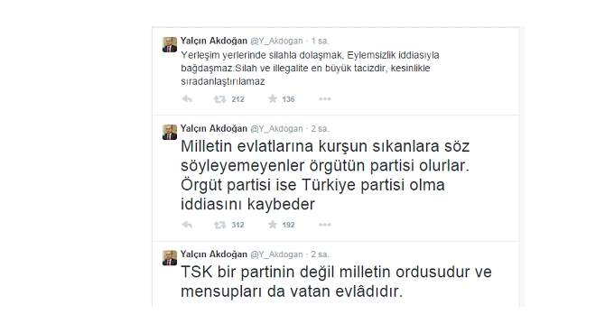 Akdoğan’dan Demirtaş’a: TSK bir partinin değil milletin ordusudur!