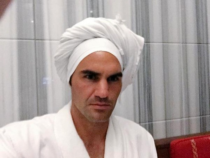 Efsane raket Federer, kortta değil hamamda terledi