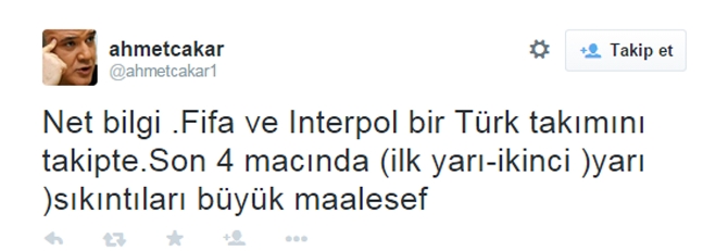 Ahmet Çakar’dan bir "olay tweet" daha!