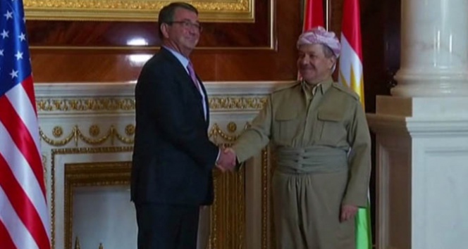 ABD Savunma Bakanı Barzani’yle görüştü