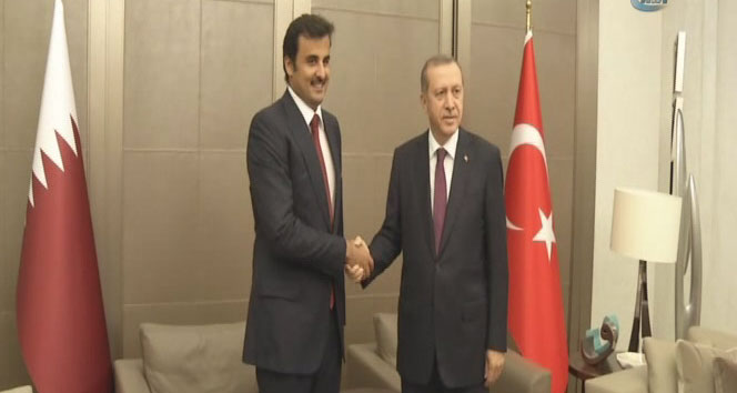 Erdoğan Katar Emiri'yle görüştü