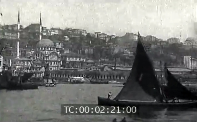 İşte 100 yıl önceki İstanbul'dan hızlı ve hareketli görüntüler