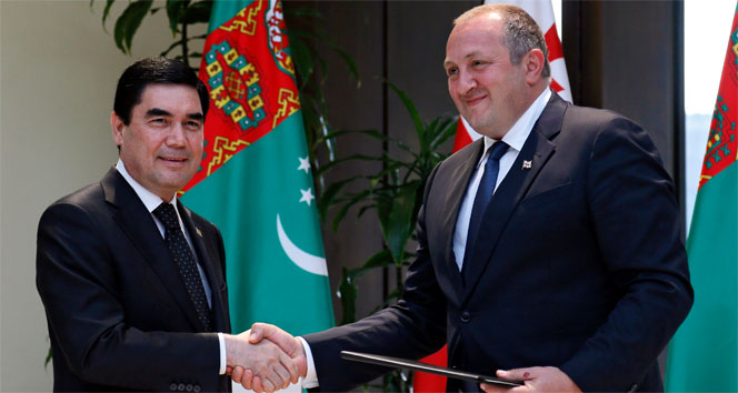 Türkmenistan Cumhurbaşkanı Berdimuhammedov Gürcistan'da