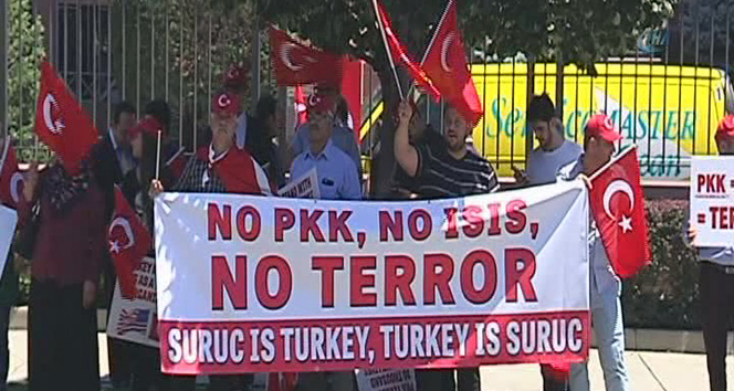 Washington’da Türkiye’deki terör olayları protesto edildi