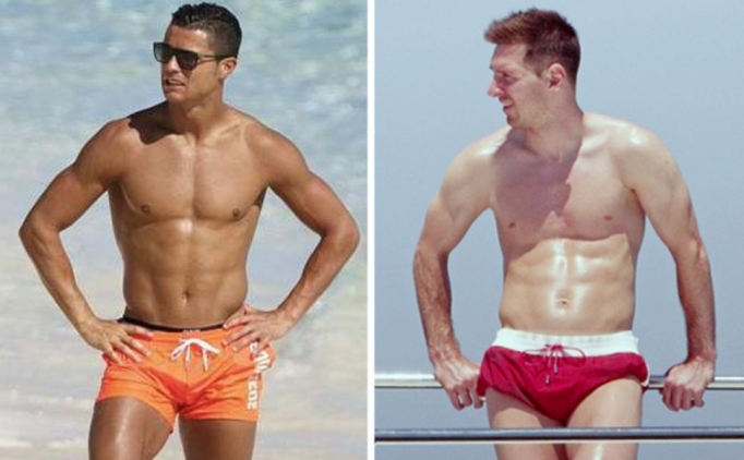Messi ile Ronaldo vücutta yarışıyor