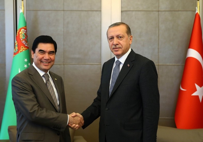 Erdoğan, Tarabya'da Berdimuhamedov ile görüştü