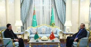 Erdoğan, Türkmenistan Devlet Başkanı  Berdimuhamedov’la görüştü