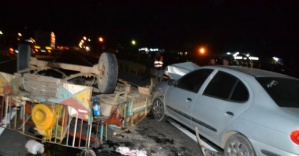 Otomobil patpata çarptı: 4 yaralı
