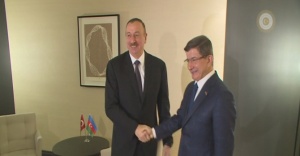 Azeri Cumhurbaşkanı Aliyev ile görüştü
