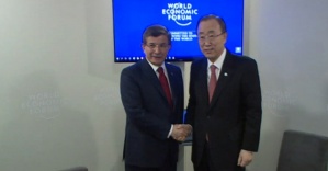 Davutoğlu Ban Ki Moon ile görüştü