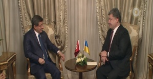 Ukrayna Cumhurbaşkanı Poroşenko ile görüştü