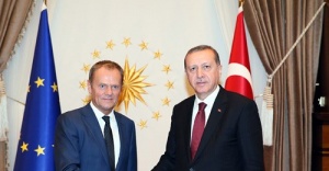 Erdoğan, Tusk ile görüştü
