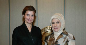 Maryna Poroşenko, Emine Erdoğan’ın konuğu oldu