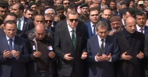 Şehit cenazesine Erdoğan da katıldı