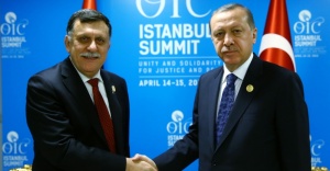 Cumhurbaşkanı Erdoğan, Fayez Serraj ile görüştü