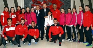 Erdoğan’dan karatecilere moral ziyareti