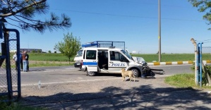 Tekirdağ’da trafik kazası: 3 polis yaralandı