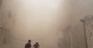 Türk ekibi yardım dağıtıyordu bomba yağdı