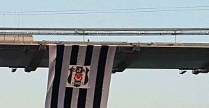 Beşiktaş bayrağı Osmangazi Köprüsü’nde