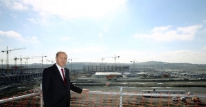 Cumhurbaşkanı Erdoğan, 3. havalimanı inşaatını inceledi