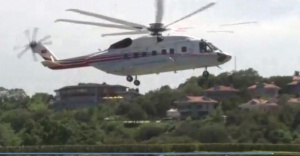 Erdoğan ve ailesi düğüne helikopterle gitti