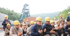 Zonguldaklı madenciler Soma kurbanlarını andı