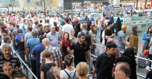 Atatürk Havalimanı’nda gurbetçi yoğunluğu