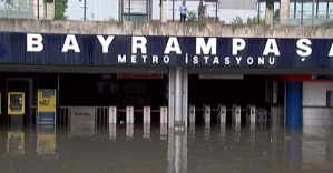 Bayrampaşa ve Merter metro istasyonları sular altında
