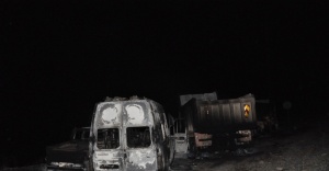 PKK’lılar 6 araç yaktı, 1 aracı da gasp etti