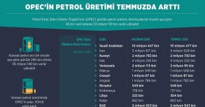 OPEC’in petrol üretimi temmuzda arttı
