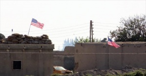 PYD 'karargahı'nda ABD bayrağı