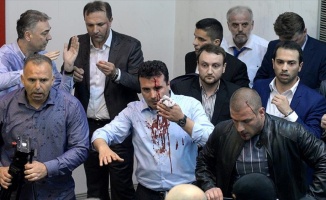 Makedonya Meclisinde olaylar: 9 yaralı